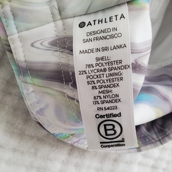 Athleta Marble Glitch Swirl Cropped Leggings Size SP - Picture 7 of 10